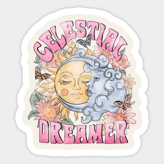 Celestial Dreamer Sticker by Nessanya